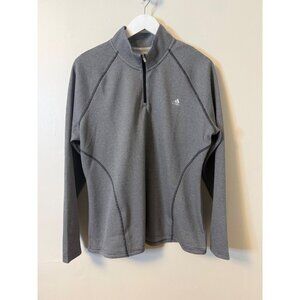 Adidas Golf Gray Textured Quarter 1/4 Zip Pullover Sweatshirt  XL Mens
